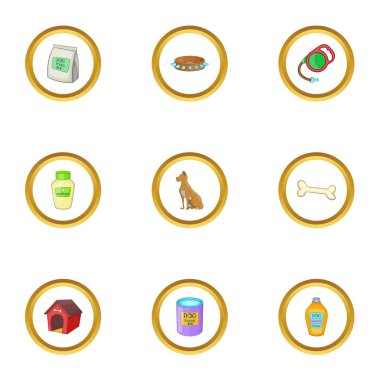 Icons set damat, karikatür tarzı