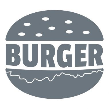 Burger logosu, basit gri tarzı