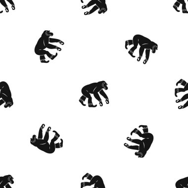 Maymun ayakta desen sorunsuz siyah