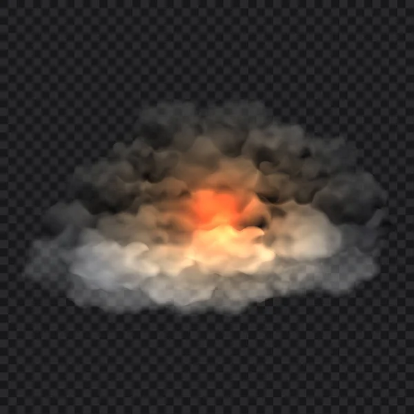 Fondo de concepto de nube de humo, estilo realista — Vector de stock