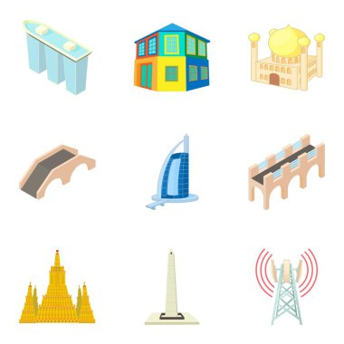 Simgeler bina epik ayarla, tarzı çizgi film