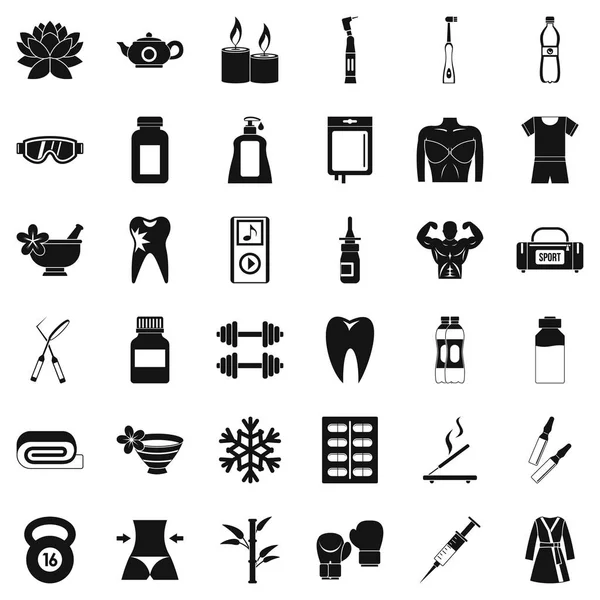 Sağlıklı simgeler kümesi, simle stili