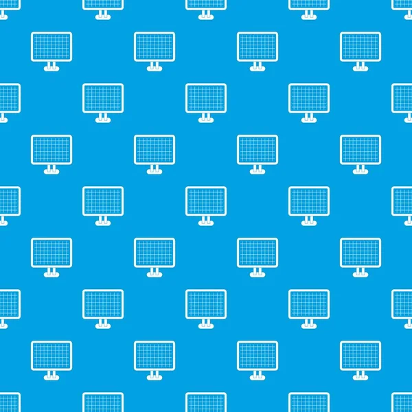 Computer monitor pattern seamless blue — Stock Vector