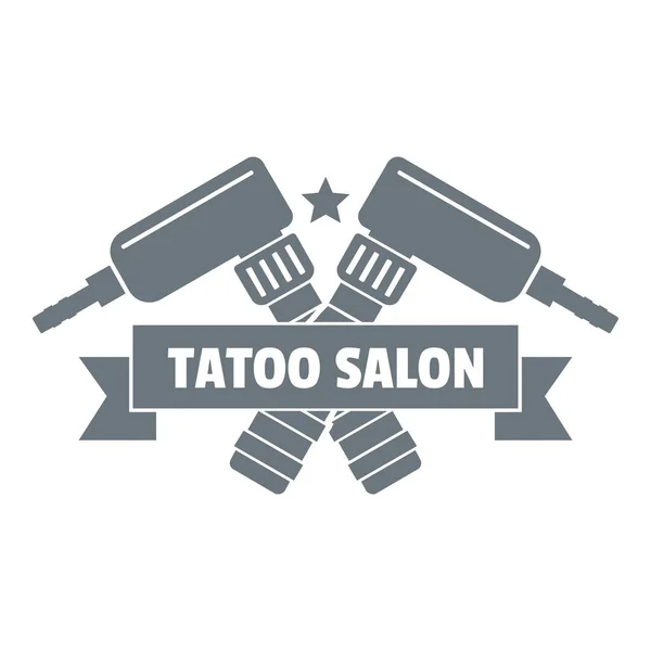 Logo de hierro tatuaje, estilo gris simple — Archivo Imágenes Vectoriales