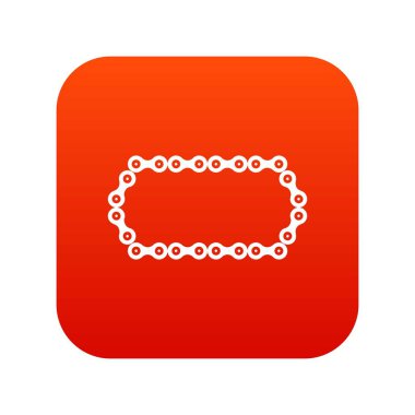 Bisiklet zinciri simgesi dijital kırmızı