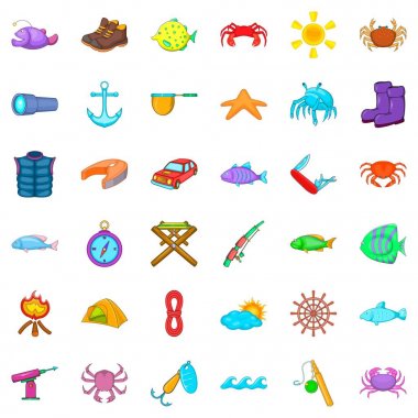 Bıçak Icons set, karikatür tarzı