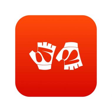 Bisiklete binme eldiven simgesi dijital kırmızı