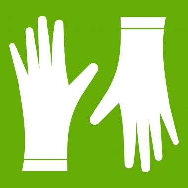 Koruyucu eldiven simgesi yeşil