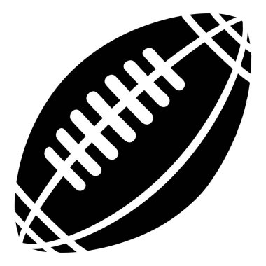 Rugby simgesi, basit siyah stil