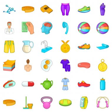 İlk yer Icons set, karikatür tarzı