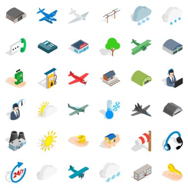 Rüzgar Icons set, izometrik stili