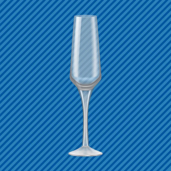 Fond concept en verre flûte, style réaliste — Image vectorielle