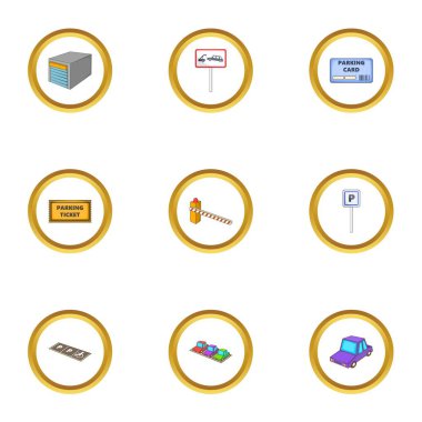 Park hizmeti simgelerini ayarla, tarzı çizgi film