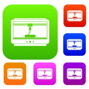 3D yazıcı Yazdırma Kupası renk koleksiyonu ayarla