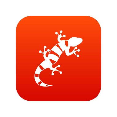 Kertenkele simgesi dijital kırmızı