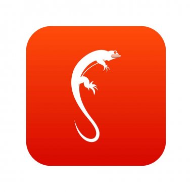 Kertenkele simgesi dijital kırmızı