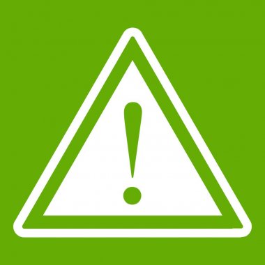 Ünlem işareti simgesi yeşil uyarı dikkat işareti