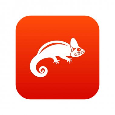 Bukalemun simgesi dijital kırmızı