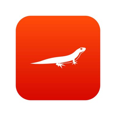 Kertenkele simgesi dijital kırmızı