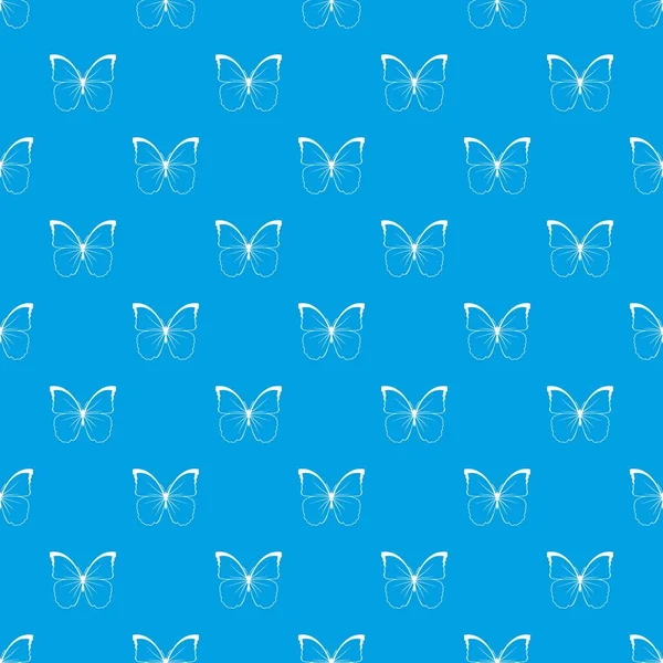 Patrón de mariposa azul sin costuras — Vector de stock