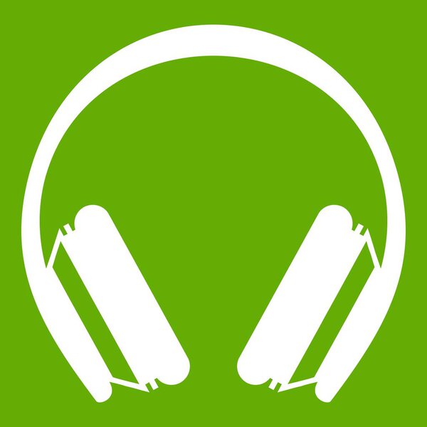 Зеленый значок защитных наушников
