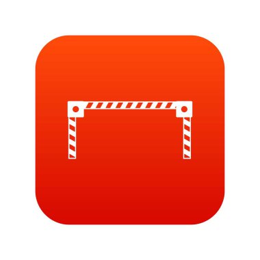 Bariyer simgesi dijital kırmızı