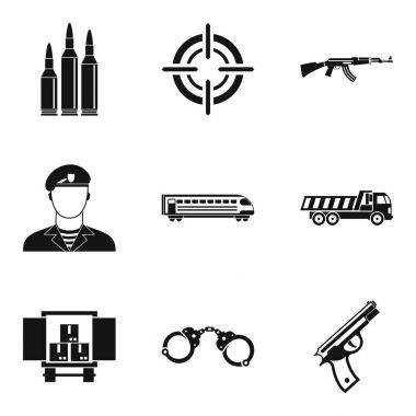 Burthen Icons set, basit tarzı