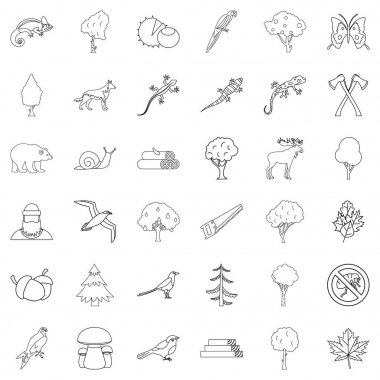 Orman Icons set, anahat stili