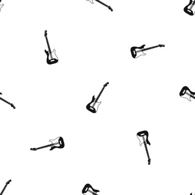 Akustik gitar desen sorunsuz siyah