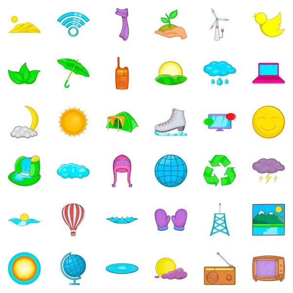 Barbekü Icons set, karikatür tarzı