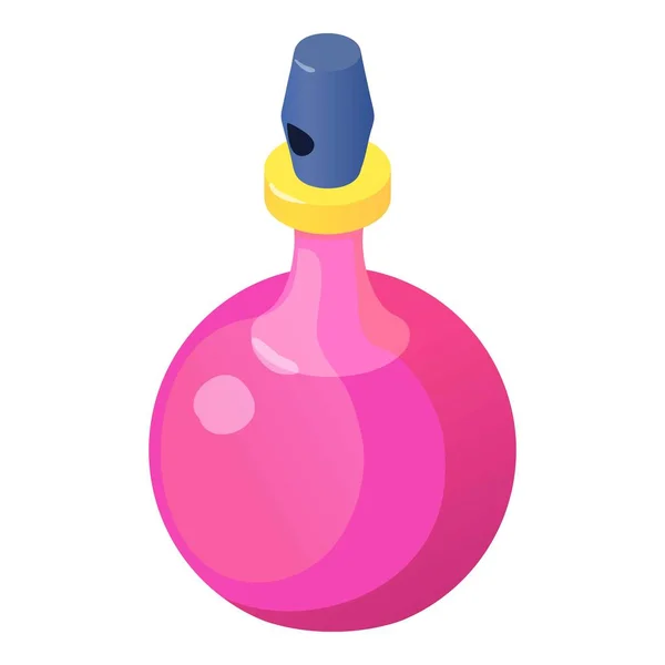 Icono de perfume de botella rosa, estilo isométrico 3d — Archivo Imágenes Vectoriales