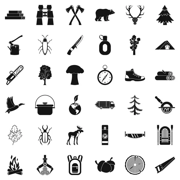 Ayı Icons set, basit tarzı