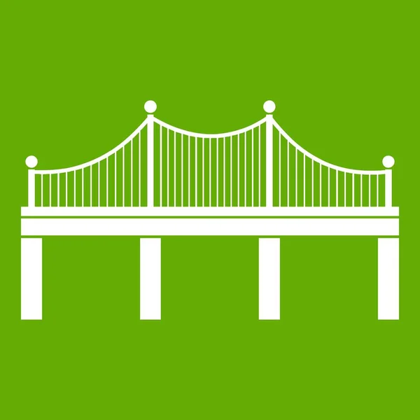 Bridge icon green — Stock Vector