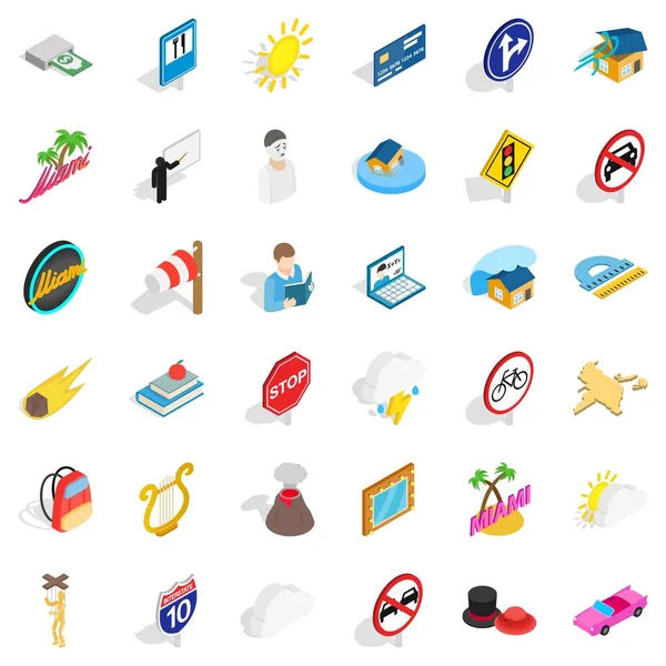 Saat simgeler ayarı, izometrik stili