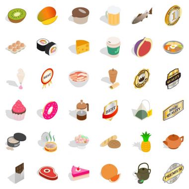 Et Icons set, izometrik stili