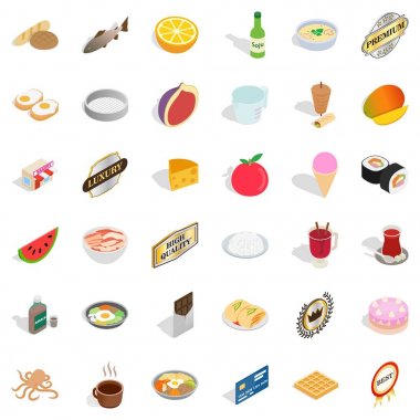 Kap Icons set, izometrik stili