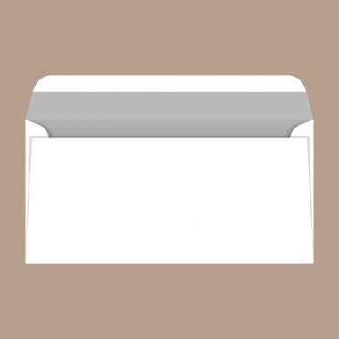 Açık dl zarf mockup, gerçekçi