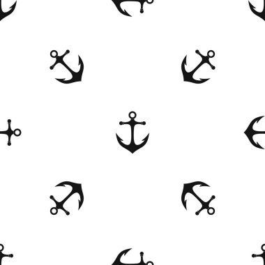 Çapa desen sorunsuz siyah