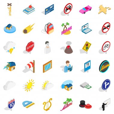 Volkan Icons set, izometrik stili