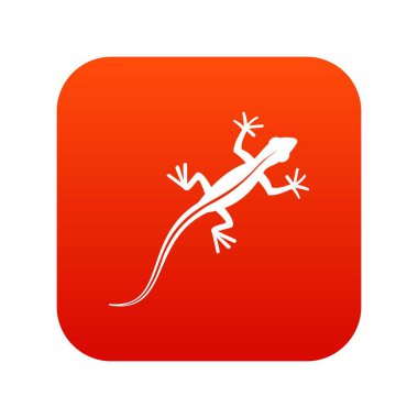 Kertenkele simgesi dijital kırmızı