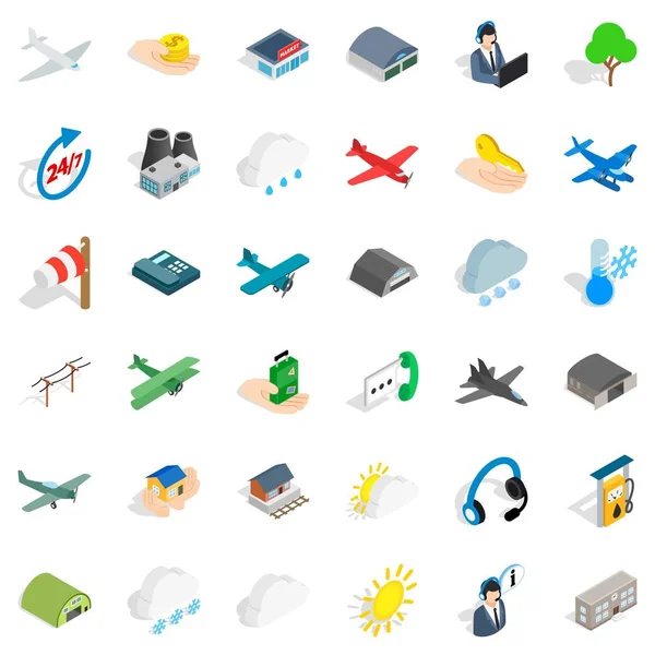 Bavul Icons set, izometrik stili