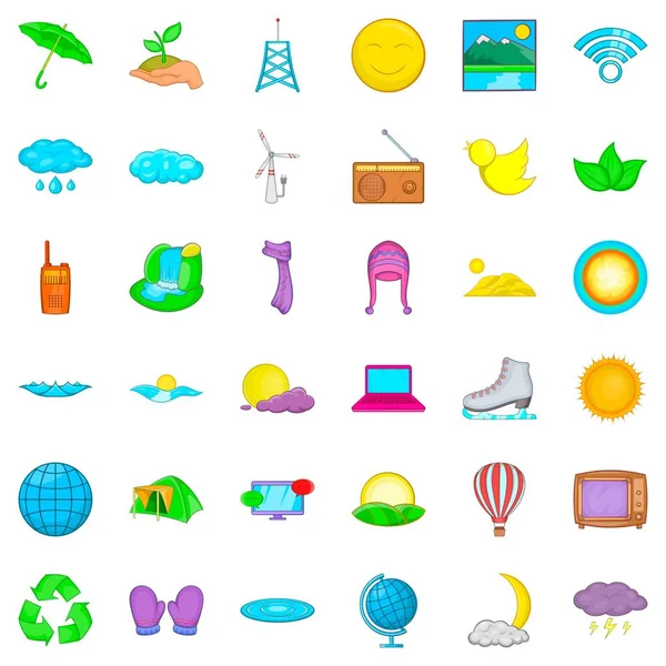 Barbekü Icons set, karikatür tarzı