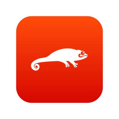 Bukalemun simgesi dijital kırmızı