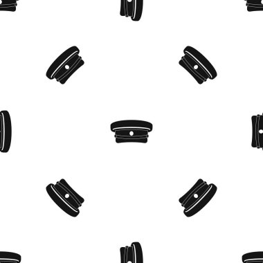 Askeri şapka model sorunsuz siyah