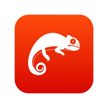 Bukalemun simgesi dijital kırmızı