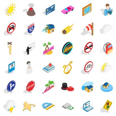 Batan Icons set, izometrik stili