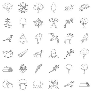 Kelebek Icons set, anahat stili