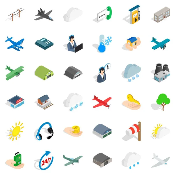 Dağıtıcı Icons set, izometrik stili