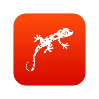 Bukalemun simgesi dijital kırmızı