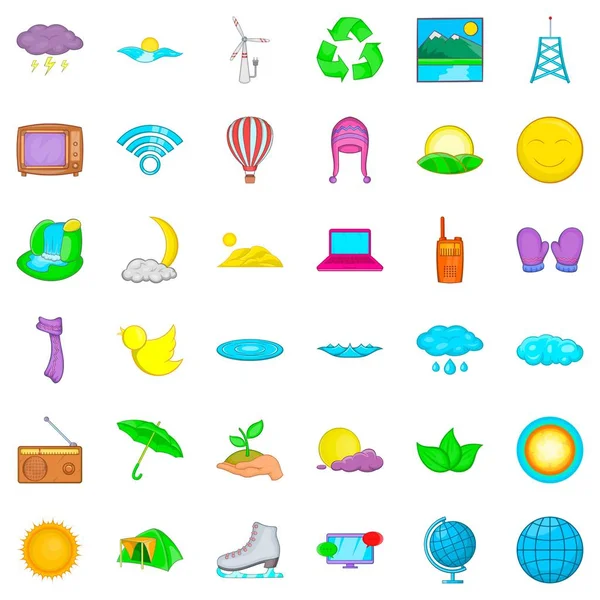 Barbekü Icons set, karikatür tarzı